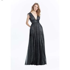Monique Lhuilier Dark Charcoal Gown